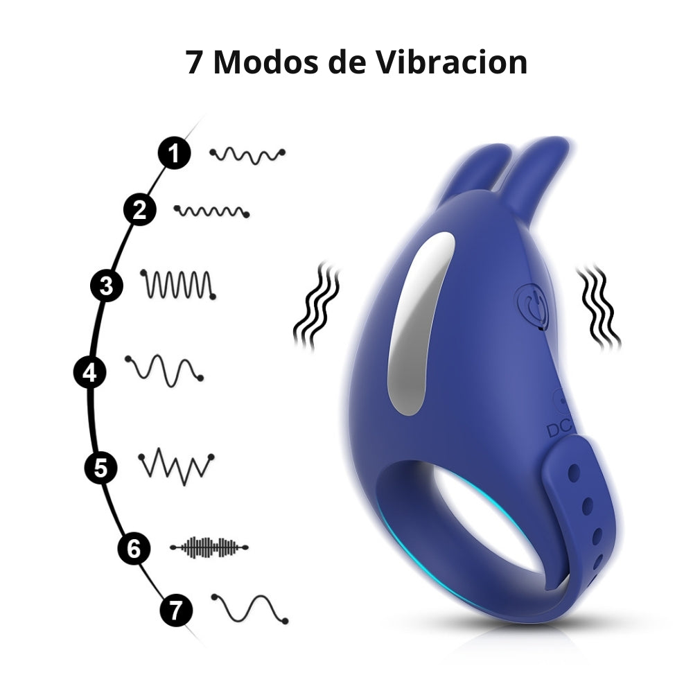 Anillo vibrador sky - dominame - anillo de vibraciones - anillo para pene - anillo sexual - anillo vibrador potente - juguete para parejas - mejorar ereccion con vibrador - vibrador -  sex shop dominame.cl