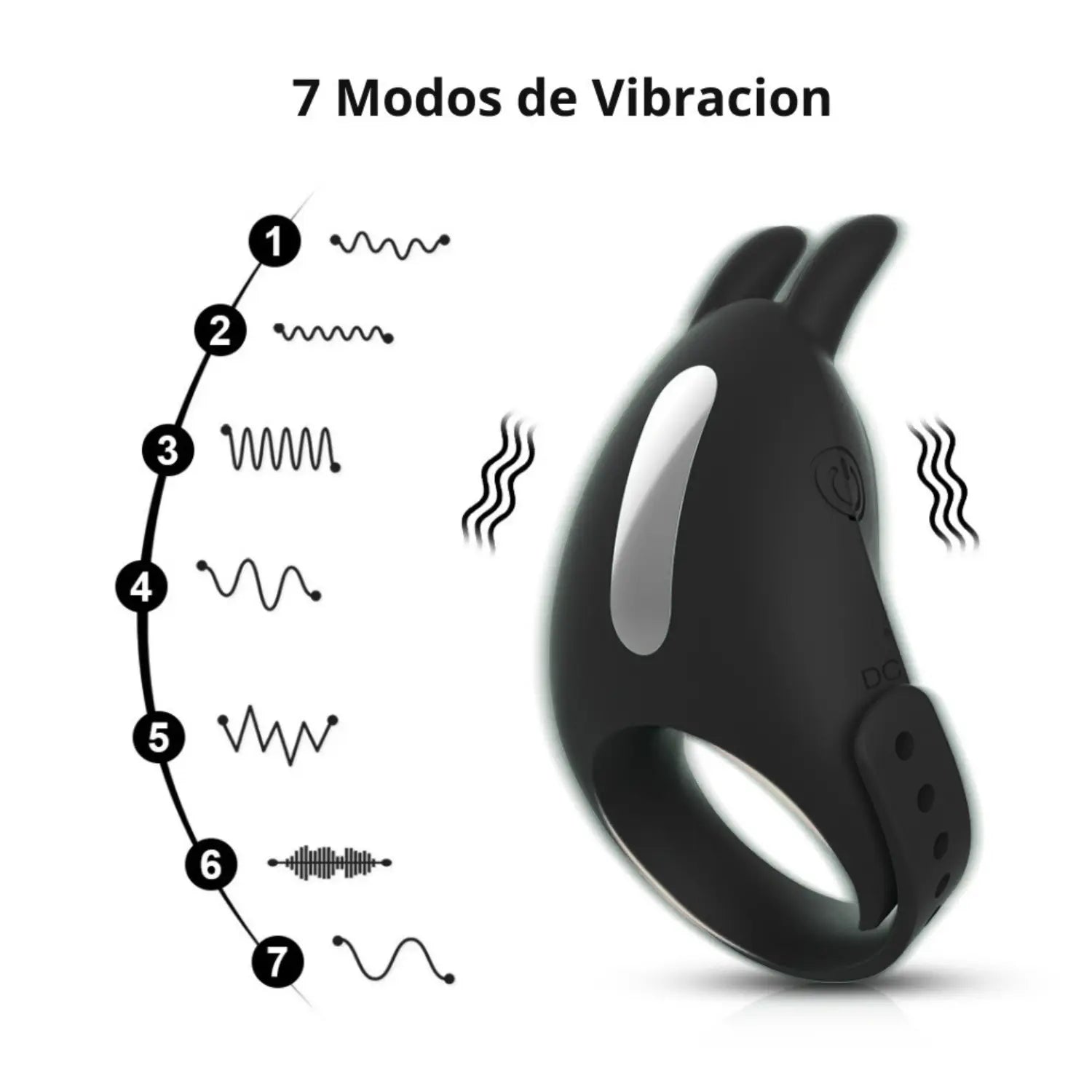 Anillo vibrador sky - dominame - anillo de vibraciones - anillo para pene - anillo sexual - anillo vibrador potente - juguete para parejas - mejorar ereccion con vibrador - vibrador -  sex shop dominame.cl