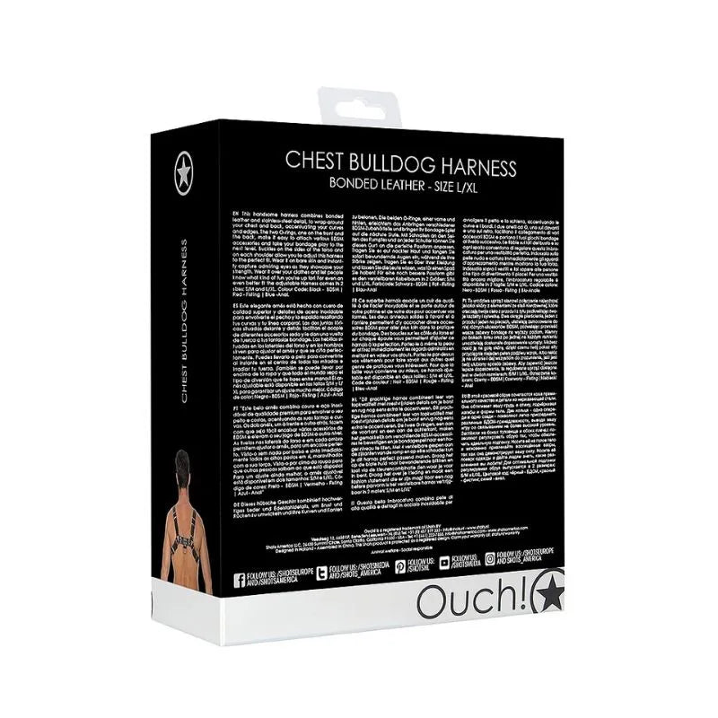 Arnes de pecho bulldog - negro - de Ouch! - kynk - Bondage - Sexshop Dominame.cl - OU561BLK