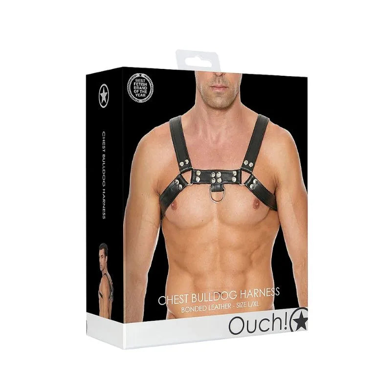 Arnes de pecho bulldog - negro - de Ouch! - kynk - Bondage - Sexshop Dominame.cl - OU561BLK