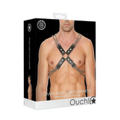 Arnes de cadenas O-Ring - Burgundy de Ouch! - Chain And Chain Harness - Bondage - Sexshop Dominame.cl - OU554BLK