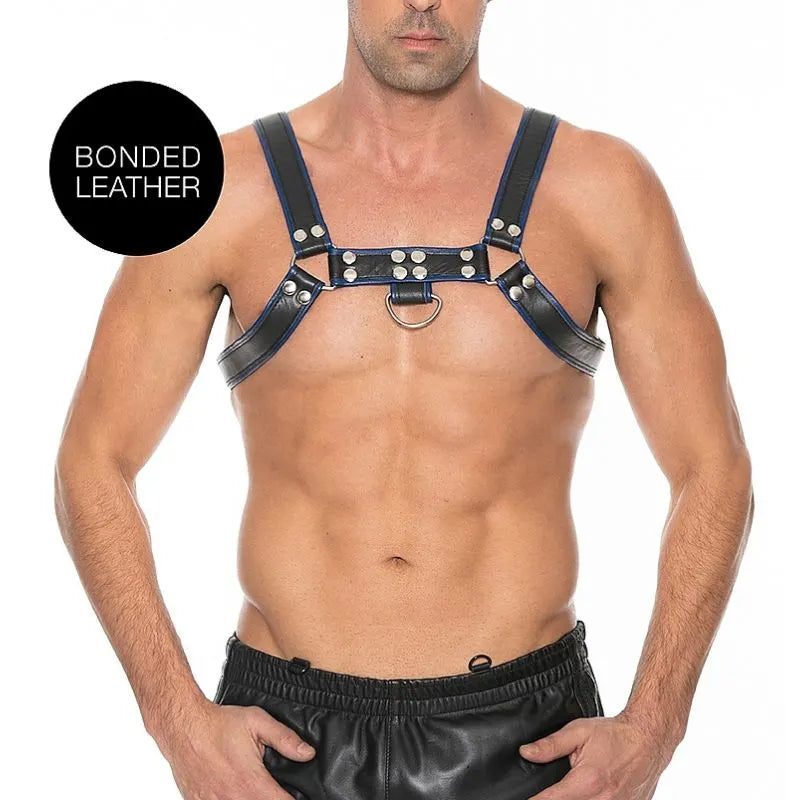 Arnes de pecho bulldog - azul- de Ouch! - kynk - Bondage - Sexshop Dominame.cl - OU561BLU