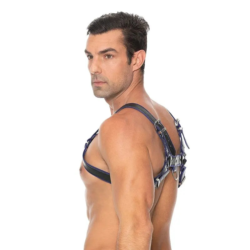Arnes de pecho bulldog - azul- de Ouch! - kynk - Bondage - Sexshop Dominame.cl - OU561BLU