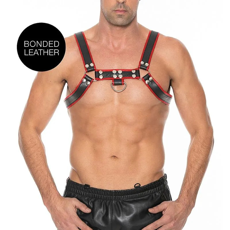 Arnes de pecho bulldog - rojo - de Ouch! - kynk - Bondage - Sexshop Dominame.cl - OU561RED