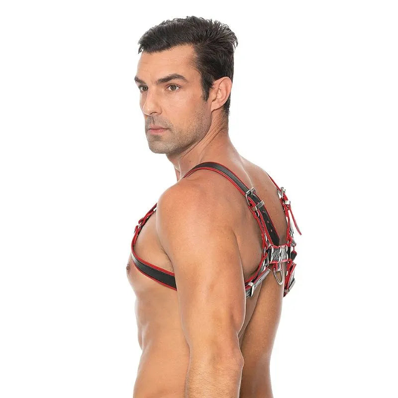 Arnes de pecho bulldog - rojo - de Ouch! - kynk - Bondage - Sexshop Dominame.cl - OU561RED