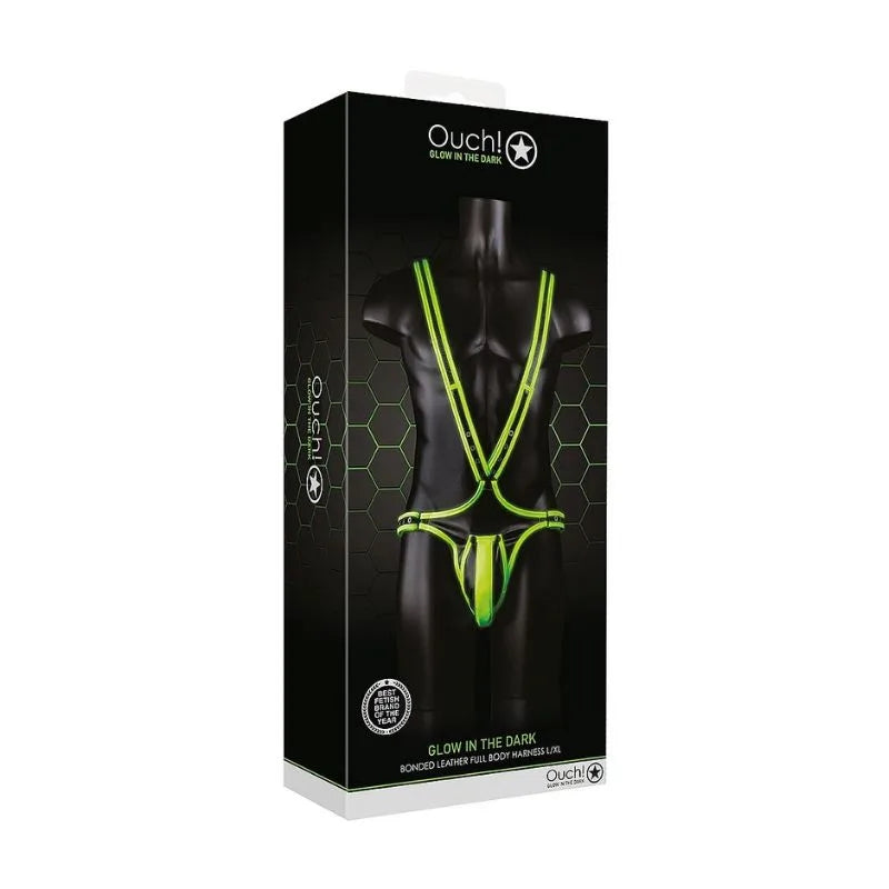 Arnes body - glow in the dark de Ouch! - kynk - Bondage - Sexshop - Dominame.cl - OU774GLOL