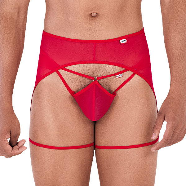 Attila Garter Jockstrap Red - jock - lenceria masculina - suspensorio hombre - ropa interior de hombre - portaligas