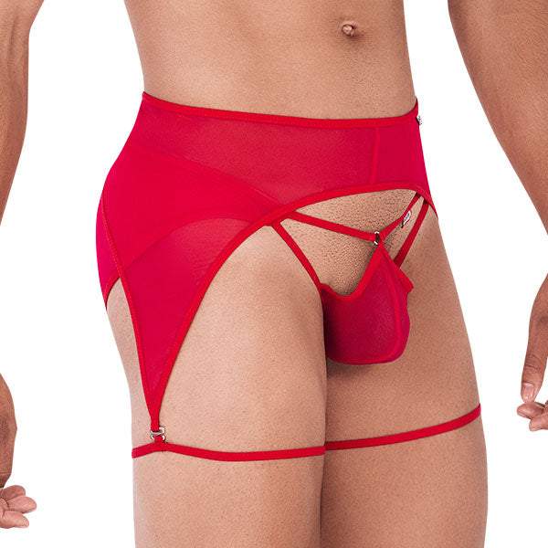 Attila Garter Jockstrap Red - jock - lenceria masculina - suspensorio hombre - ropa interior de hombre - portaligas