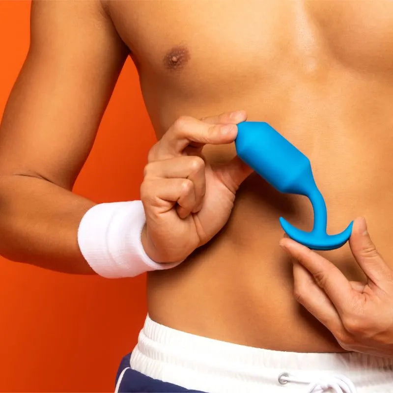 B-Vibe Vibrador snug plug large blue - estimulador anal vibrante - Sexshop dominame.cl - BV-035
