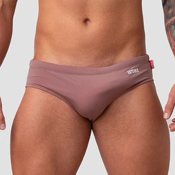 BAÑADOR ESTEVEZ CANELA - traje de baño - sunga de baño - calzoncillo para bañador
