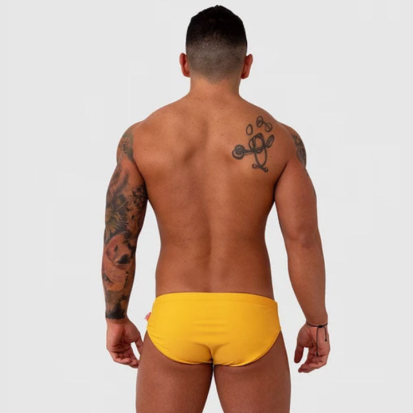 BAÑADOR ESTEVEZ MOSTAZA - traje de baño - sunga de baño - calzoncillo para bañador
