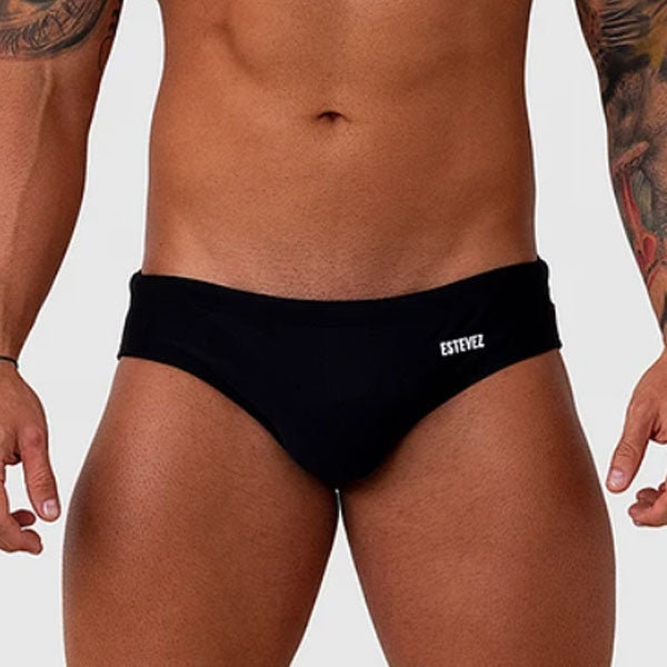 BAÑADOR ESTEVEZ NEGRO ONIX - traje de baño - sunga de baño - calzoncillo para bañador