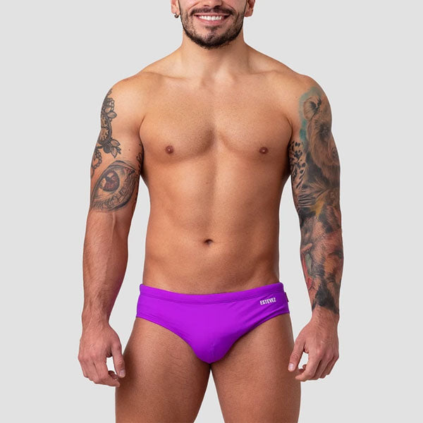 BAÑADOR ESTEVEZ PURPURA - traje de baño - sunga de baño - calzoncillo para bañador