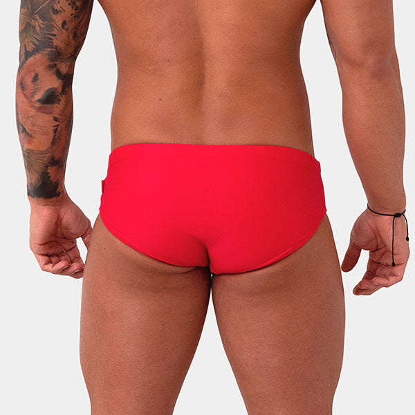 BAÑADOR ESTEVEZ ROJO VIVO - traje de baño - sunga de baño - calzoncillo para bañador