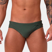 BAÑADOR ESTEVEZ VERDE MILITAR - traje de baño - sunga de baño - calzoncillo para bañador