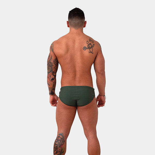 BAÑADOR ESTEVEZ VERDE MILITAR - traje de baño - sunga de baño - calzoncillo para bañador