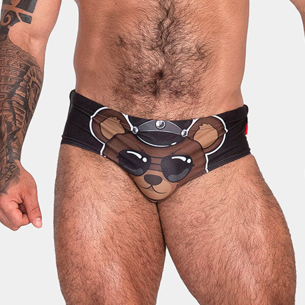 BAÑADOR LEATHER TEDDY - traje de baño - sunga de baño - calzoncillo para bañador