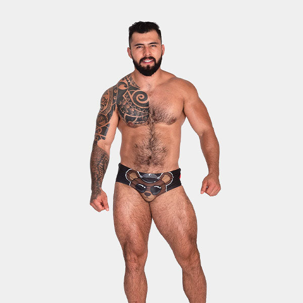 BAÑADOR LEATHER TEDDY - traje de baño - sunga de baño - calzoncillo para bañador
