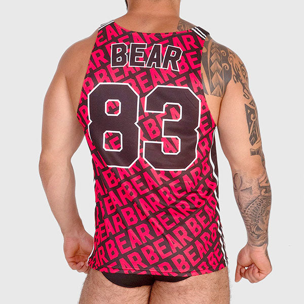 BEAR RED TANK - polera sin mangas - musculosa - camiseta sin mangas - Polera osos