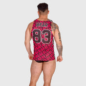 BEAR RED TANK - polera sin mangas - musculosa - camiseta sin mangas - Polera osos
