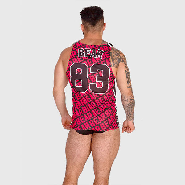BEAR RED TANK - polera sin mangas - musculosa - camiseta sin mangas - Polera osos