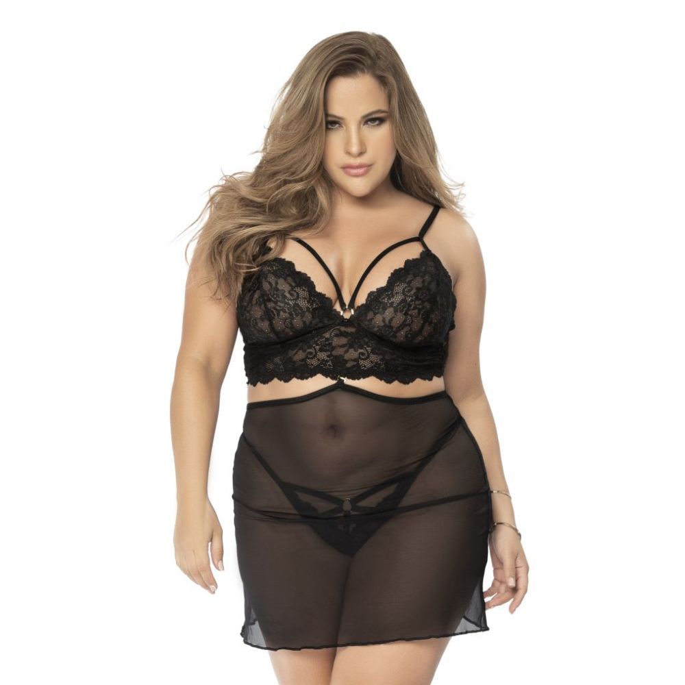 Babydoll 2 en 1 de Mapale - lenceria sexy para mujer - lenceria curvy - lenceria colombiana