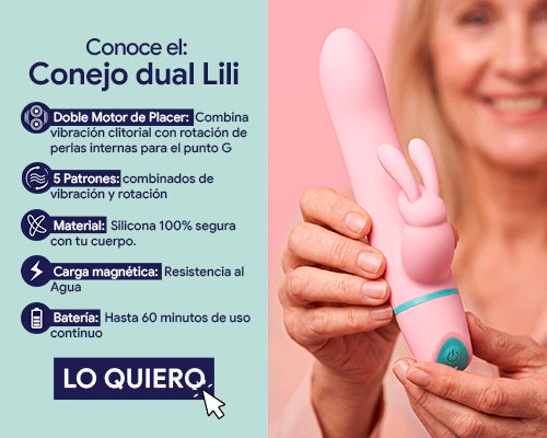 vibradores duales - punto g - clitoris - vibrador vaginal - juguetes sexuales - vibradores recargables - doble orgasmo - sexo vaginal - masturbacion - juego en parejas - silicona medica - juguetes de silicona medica - juguetes resistentes al agua - vibrador con movimiento - movimiento circular - masturbacion femenina - squirt - sexshop dominame - chochis - vibrador dual lili - dominame
