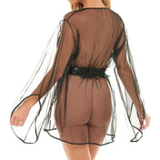 Bata Corta Transparente Sydney - lenceria femenina sexy - ropa interior