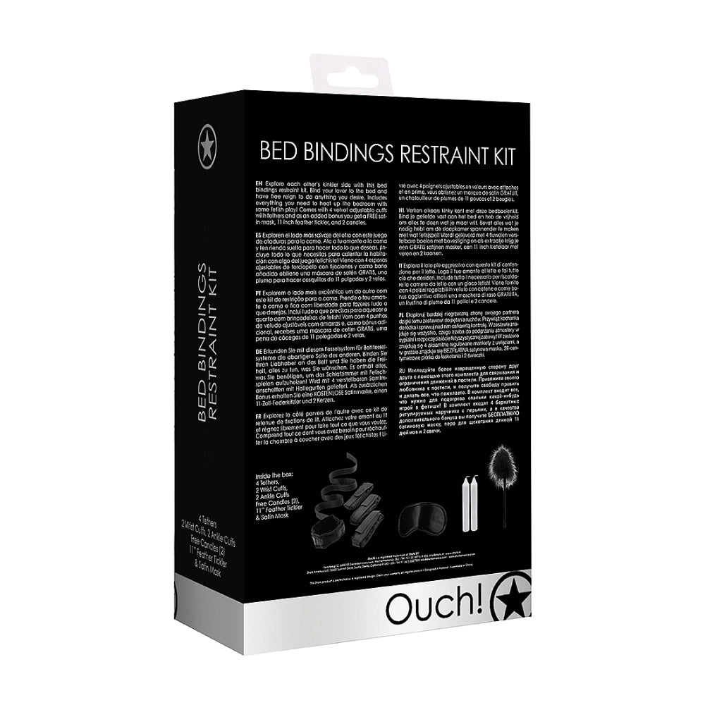 kit de dominacion - muñequeras - tobilleras - amarras de cama - cama queen - cama king - sistema de amarras - fijación a la cama - sumision con amarras - ouch - bdsm - dominame - sexshop dominame 