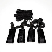 amarras para la cama - supresion de movimiento - juego de sumision - kit de amarras para colchon - muñequeras con tobilleras - amarras negras - sex & mischief - kit para la cama - bdsm - dominame - sexshop dominame 