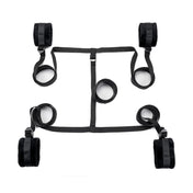 amarras para la cama - supresion de movimiento - juego de sumision - kit de amarras para colchon - muñequeras con tobilleras - amarras negras - sex & mischief - kit para la cama - bdsm - dominame - sexshop dominame 