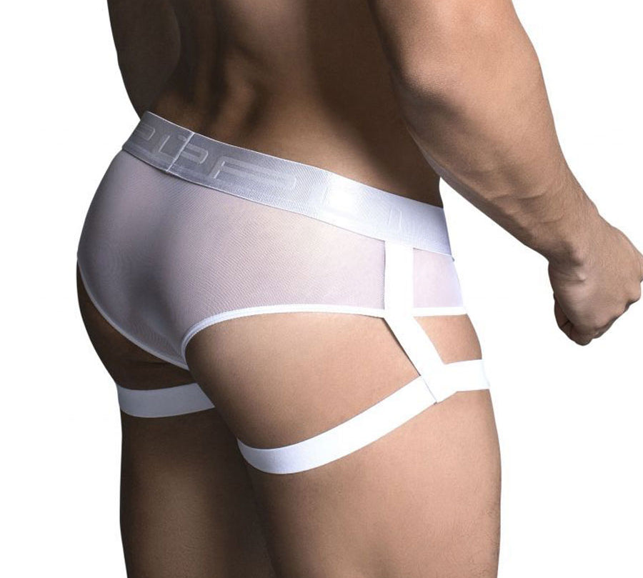 Bikini White - Lenceria sexy hombre - portaligas masculino - calzoncillo - ropa interior sensual hombre