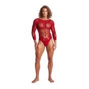 body de malla - lenceria erotica - prenda intima - malla de mujer - malla unisex - lenceria hot - encaje sexy - body con mangas - prenda traslucida - malla roja - siempre listo - encuentros sexuales - erotismo - seduccion - sexshop dominame - dominame 