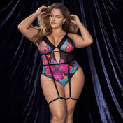 Bodysuit Amira Floral de Mapale - Ropa interior para mujer - portaligas - sex shop dominame.cl 