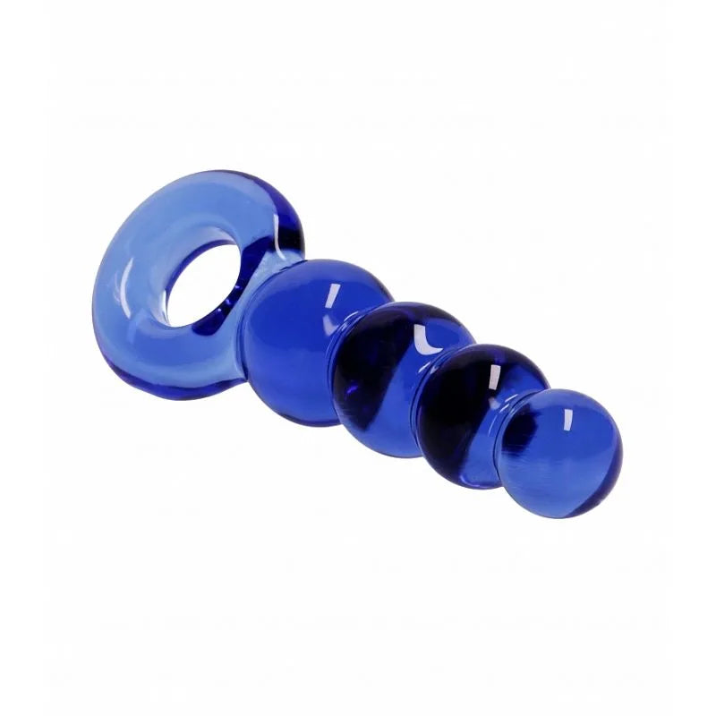 Bolas anales Chrystalino azul de Ouch! - Estimulador prostata - punto p - Sexshop Dominame.cl - CHR030BLU