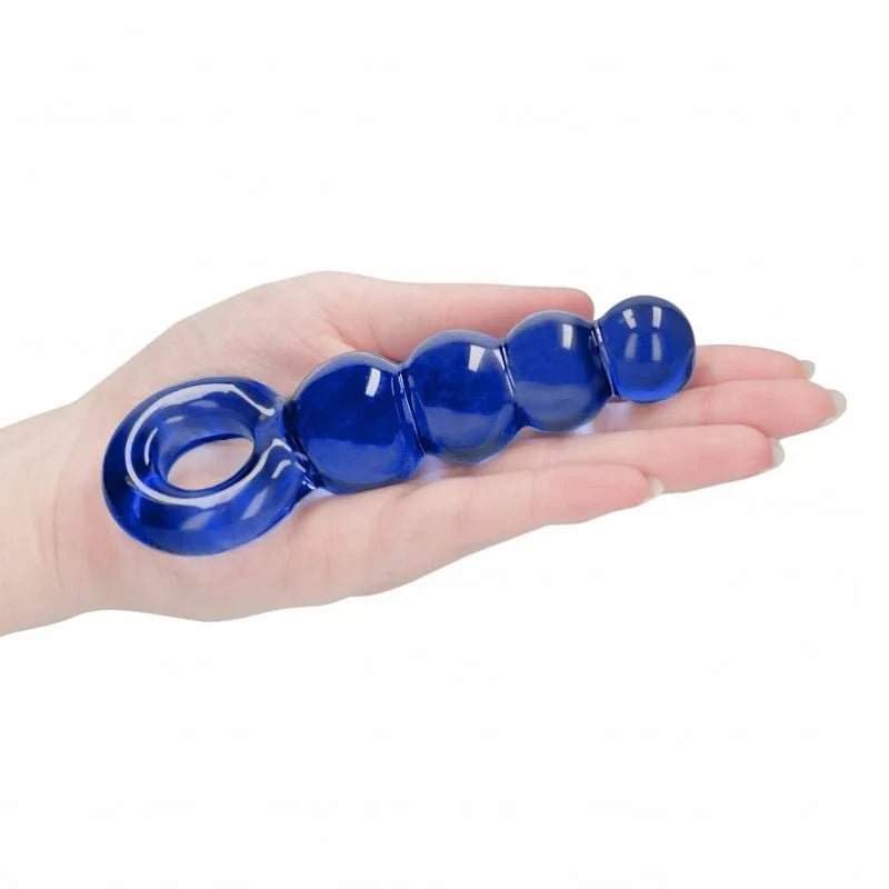 Bolas anales Chrystalino azul de Ouch! - Estimulador prostata - punto p - Sexshop Dominame.cl - CHR030BLU