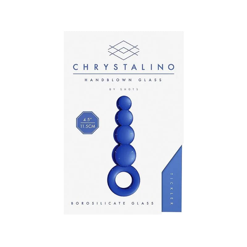 Bolas anales Chrystalino azul de Ouch! - Estimulador prostata - punto p - Sexshop Dominame.cl - CHR030BLU