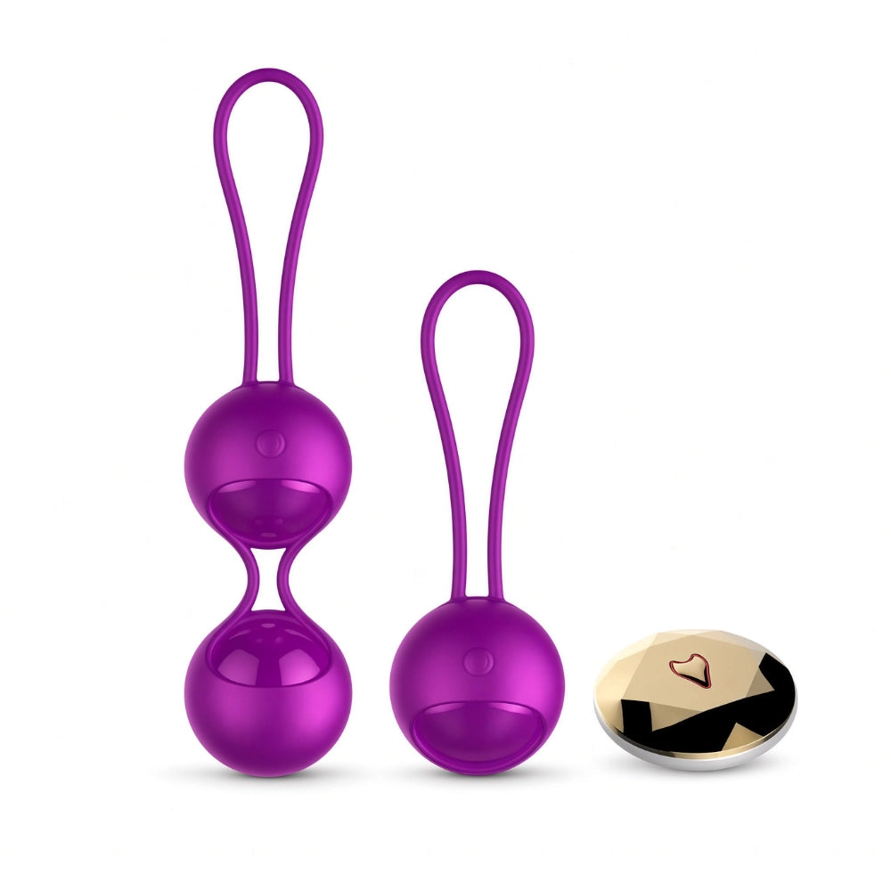 bolas kegel, bolas vibrantes , control remoto, juguete aa distancia , salud sexual - silicona medica - bala vibrante - estrechez vaginal - terapia medica - ejercicios kegel - control remoto con pila - yoga sexual - estiramiento intimo - dilatacion - rutina kegel - domianme - sexshop dominame - incontinencia urinaria - ginecologa - medico - cuidado intimo - resistente al agua - recargable - carga magnetica - juguete sexual morado - facil de limpiar
