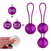 bolas kegel, bolas vibrantes , control remoto, juguete aa distancia , salud sexual - silicona medica - bala vibrante - estrechez vaginal - terapia medica - ejercicios kegel - control remoto con pila - yoga sexual - estiramiento intimo - dilatacion - rutina kegel - domianme - sexshop dominame - incontinencia urinaria - ginecologa - medico - cuidado intimo - resistente al agua - recargable - carga magnetica - juguete sexual morado - facil de limpiar