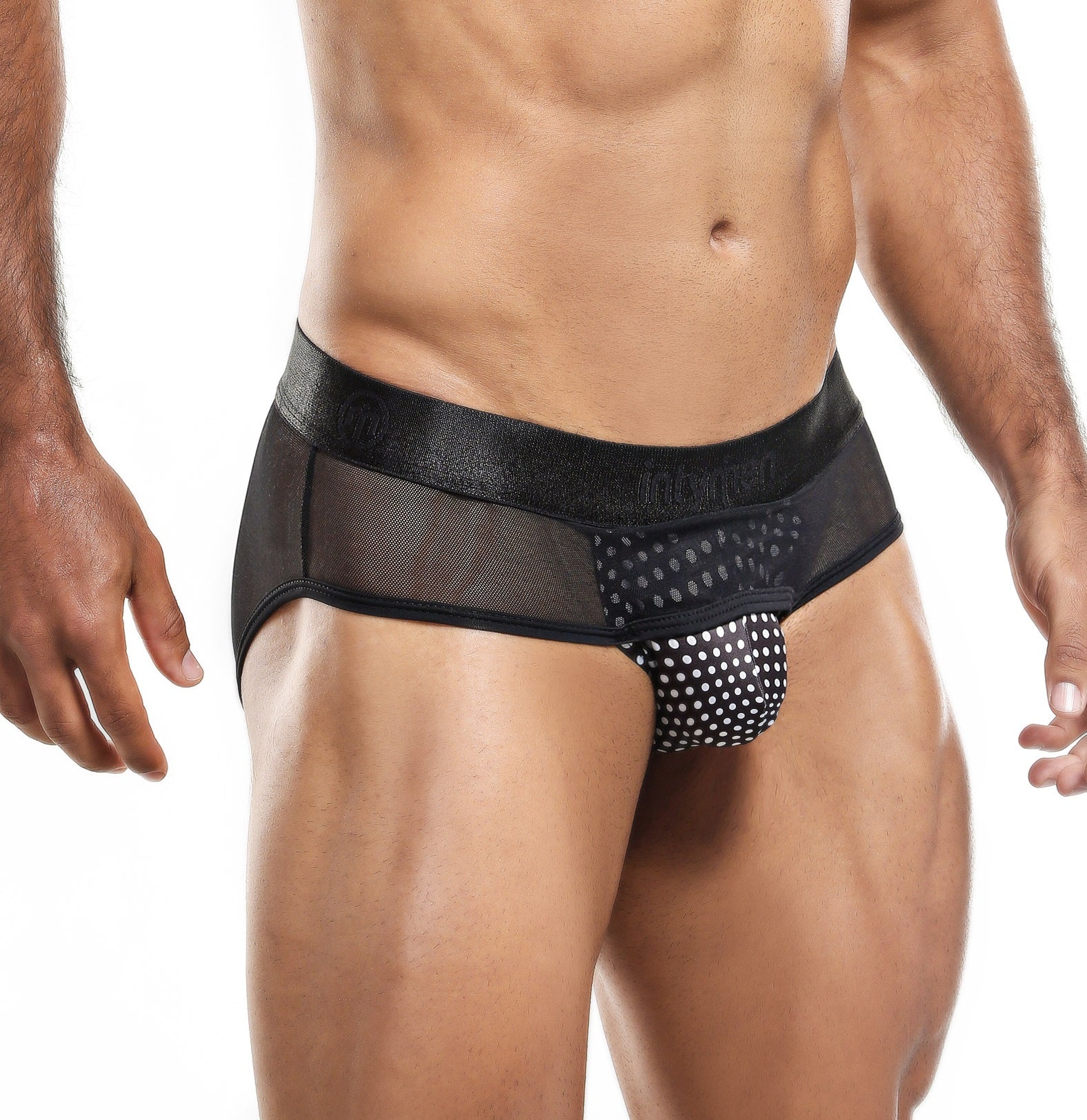 Brief Black Puntos - lenceria sexy hombre - ropa interior masculina sensual - calzoncillo - trusa