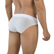 lenceria clasica - brief - gris - prenda de algodon - pretina elasticada - lenceria anatomica - modelo basico - lenceria de hombre - lenceria masculina - slip - calzoncillo - clever - dominame - sexshop domianme