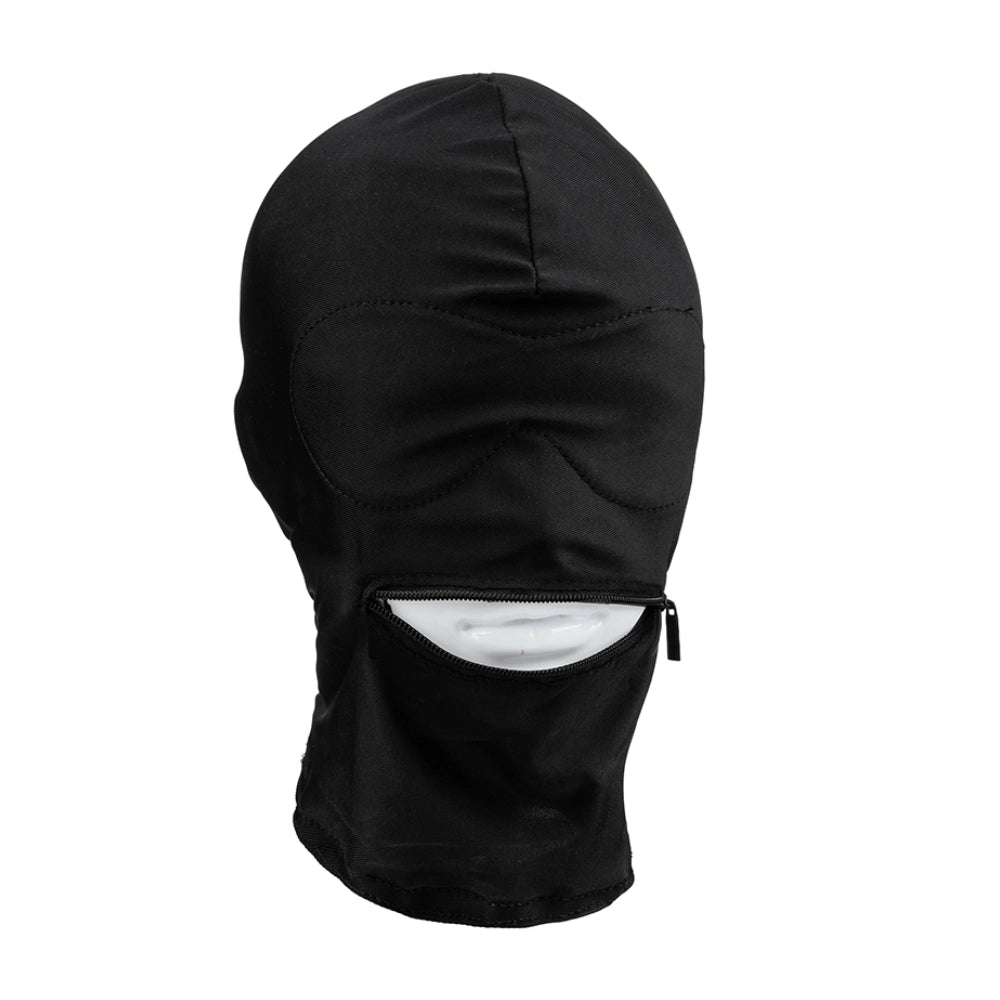 capucha nocturna, marcara de tela - capucha incognita - ojos cubiertos - capucha con cierre - mascara con boca abierta - mascara de licra - bdsm - fetiche - placer incognito - sumision absoluta - creacion de contenido oculto - privacidad - encuentros sexuales intimos - sexo oral con mascara - calexotics - dominame - sexshop dominame 