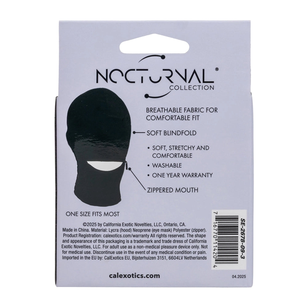 capucha nocturna, marcara de tela - capucha incognita - ojos cubiertos - capucha con cierre - mascara con boca abierta - mascara de licra - bdsm - fetiche - placer incognito - sumision absoluta - creacion de contenido oculto - privacidad - encuentros sexuales intimos - sexo oral con mascara - calexotics - dominame - sexshop dominame 