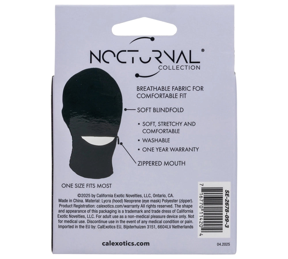 capucha nocturna, marcara de tela - capucha incognita - ojos cubiertos - capucha con cierre - mascara con boca abierta - mascara de licra - bdsm - fetiche - placer incognito - sumision absoluta - creacion de contenido oculto - privacidad - encuentros sexuales intimos - sexo oral con mascara - calexotics - dominame - sexshop dominame 