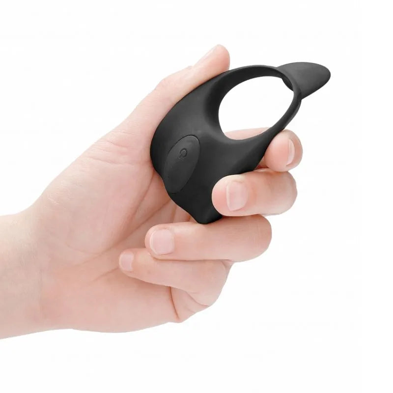 CockRing Electroshock de Ouch - Anillo para pene con vibracion y electro estimulacion - Sexshop Dominame.cl - ELC022BLK