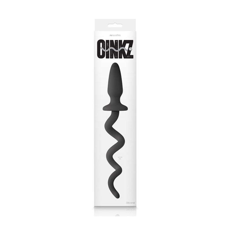 Cola Pig Oinkz Black - plug con cola - plug anal - dilatador anal - dilatador con cola - juguetes sexuales - sex shop