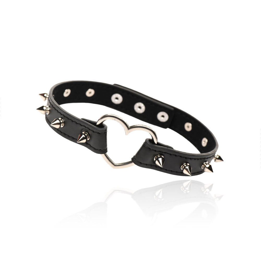 Collar con corazón y puas - Fetichismo - Sumision - Bondage - BDSM -sexshoop online
