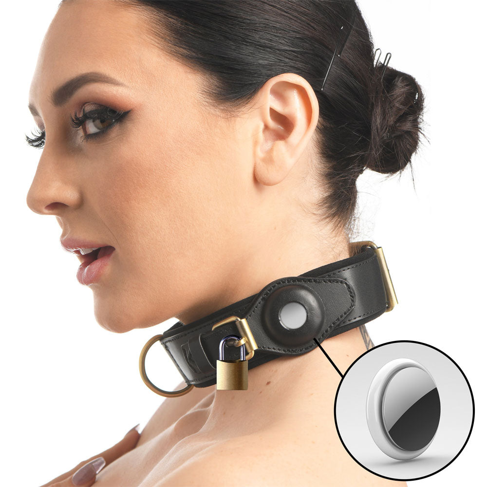 Collar de rastreo para BDSM - Collar Bondage con Rastreo AirTag - Tienda Erotica Dominame.cl