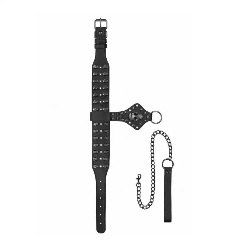 Collar calaveras y puas de Ouch! - kynk - Bondage - Sexshop Dominame.cl - OU298BLK