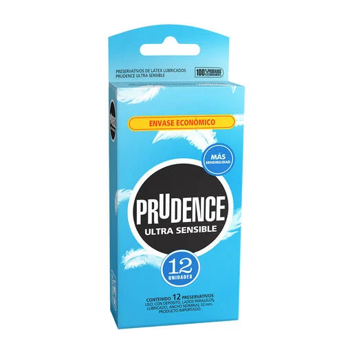 Condones Prudence Ultra Sensible 12 unidades - preservativos - condones - sexo seguro - Anticonceptivos - Protección sexual - profilacticos - forros - sexshop Santiago - envios discretos a todo chile